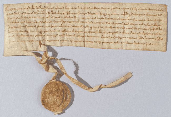 Image shows the Lübeck letter. Reproduced courtesy of Hansestadt Lübeck Archiv